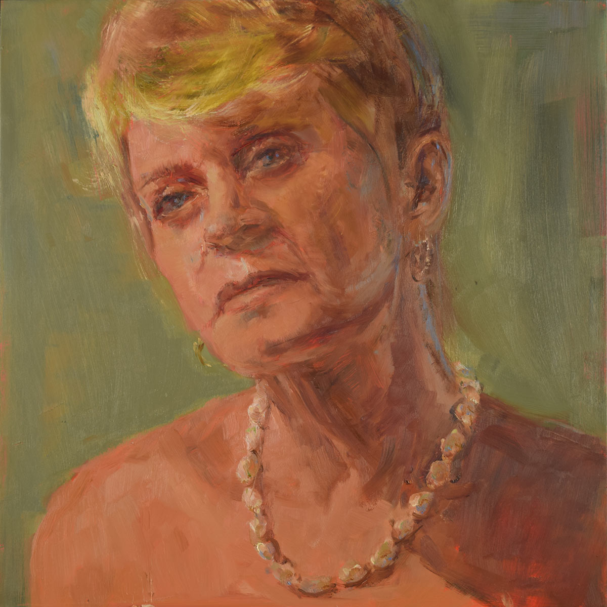 Self Portrait at 61 Self-Portrait-at-61-oil-paintiing-by-srtist-Elizabeth-Reed