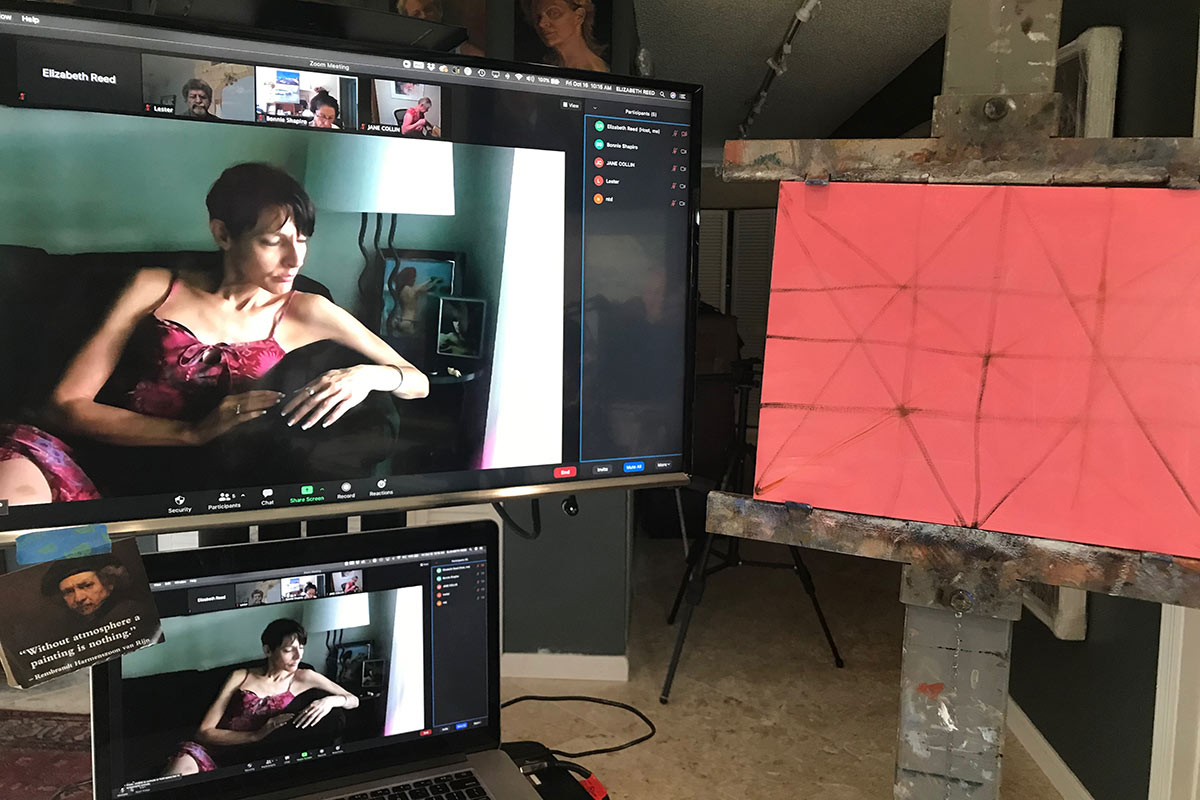 First process pic of Portrait of Noelle. First-process-pic-of-portrait-of-Noelle-commission a fine art portrait by-artist-Elizabeth-Reed