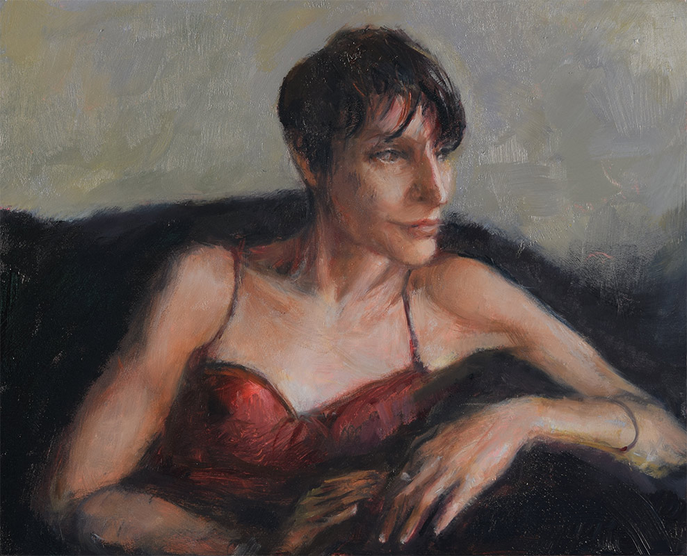Portrait of Noelle Oil-Portrait-of-Noelle-Commission a fine art portrait by-artist-Elizabeth-Reed