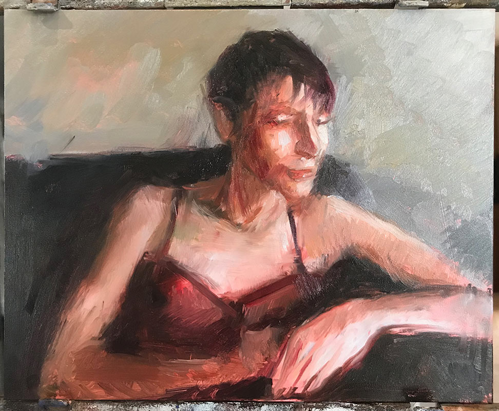Seventh process photo of Portrait of Noelle Seventh-process-photo-of-portrait--of-Noelle-by-artist-Elizabeth-Reed