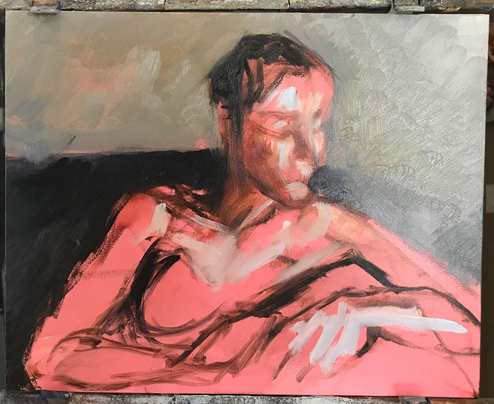 Third process picture of Portrait of Noelle Third-process-photo-of-portrait-of-Noelle-Commission a fine art portrait by-artist-Elizabeth-Reed