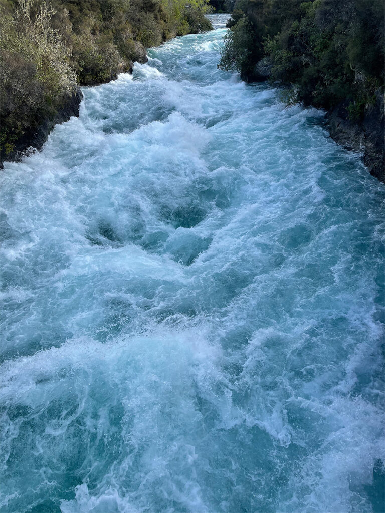 Photo of Huka Falls for Elizabeth Reed's oil painting /