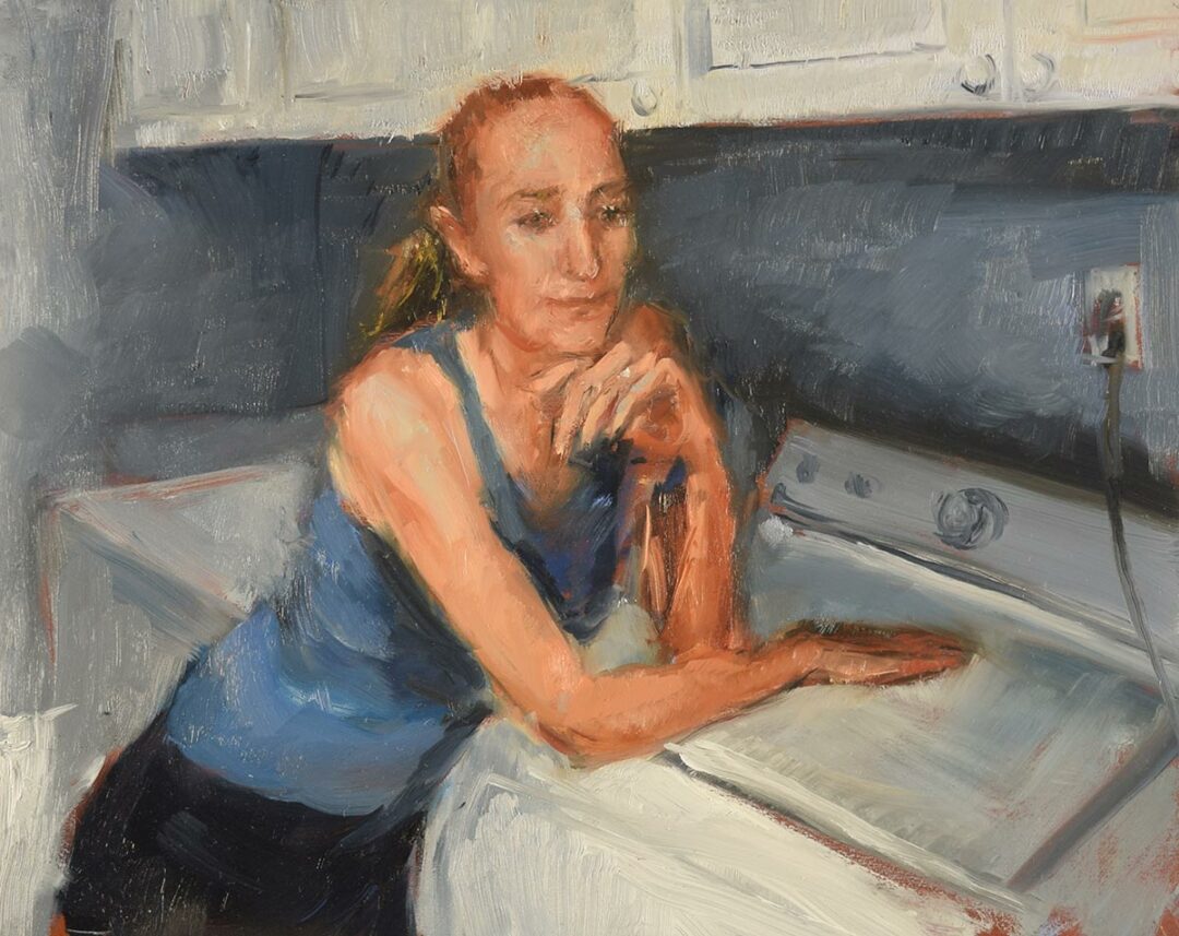 CONTEMPLATING-IN-THE-LAUNDRY-ROOM Elizabeth Reed capturing the spirit of people and places