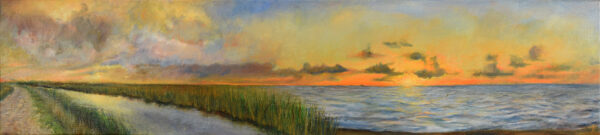Aurora oil painting about South Florida light by artist Elizabeth Reed