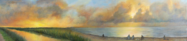 Plein air oil painting about the passing of time by artist Elizabeth Reed