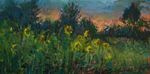 Sunflowers at Sunset