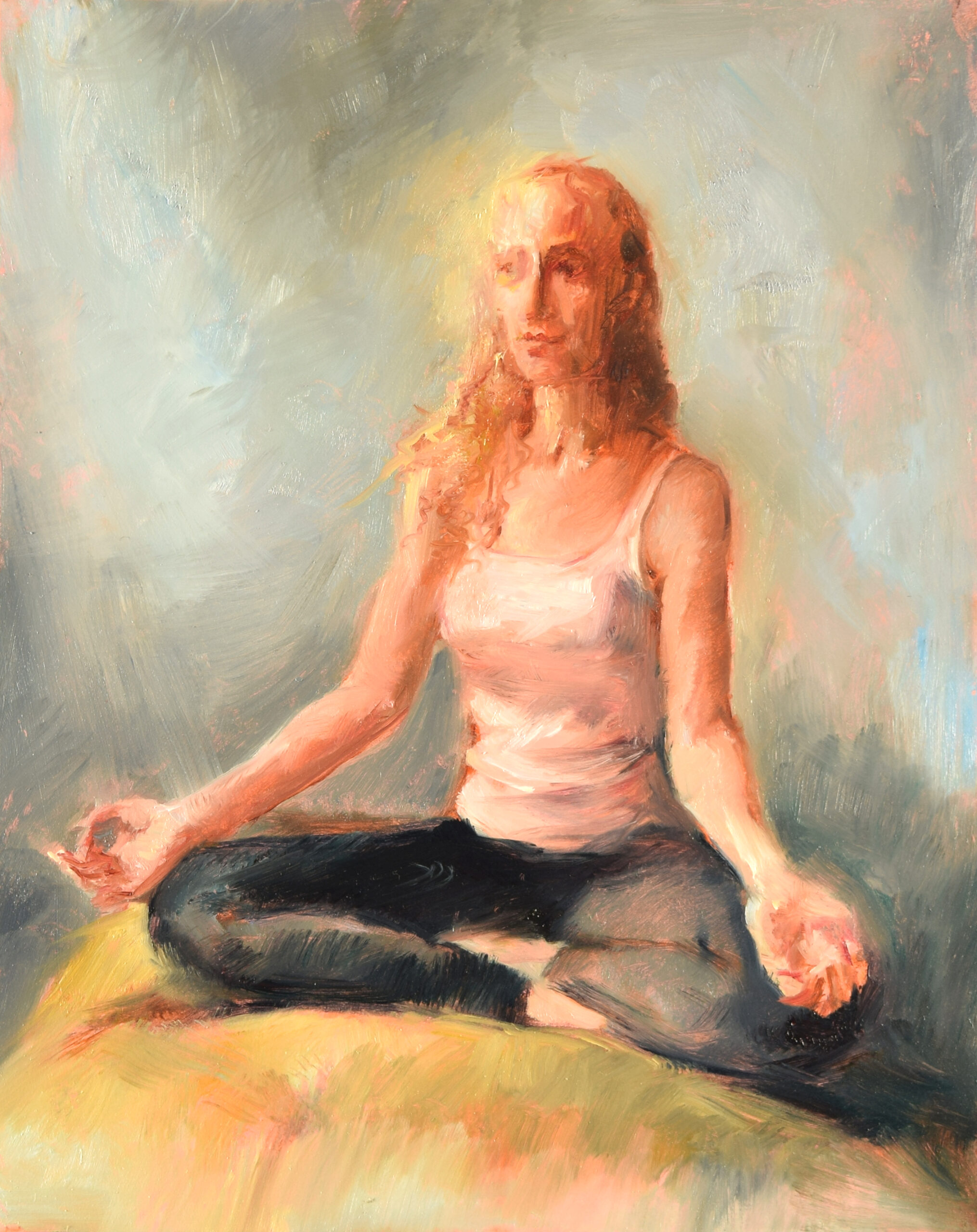 Yoga oil painting 